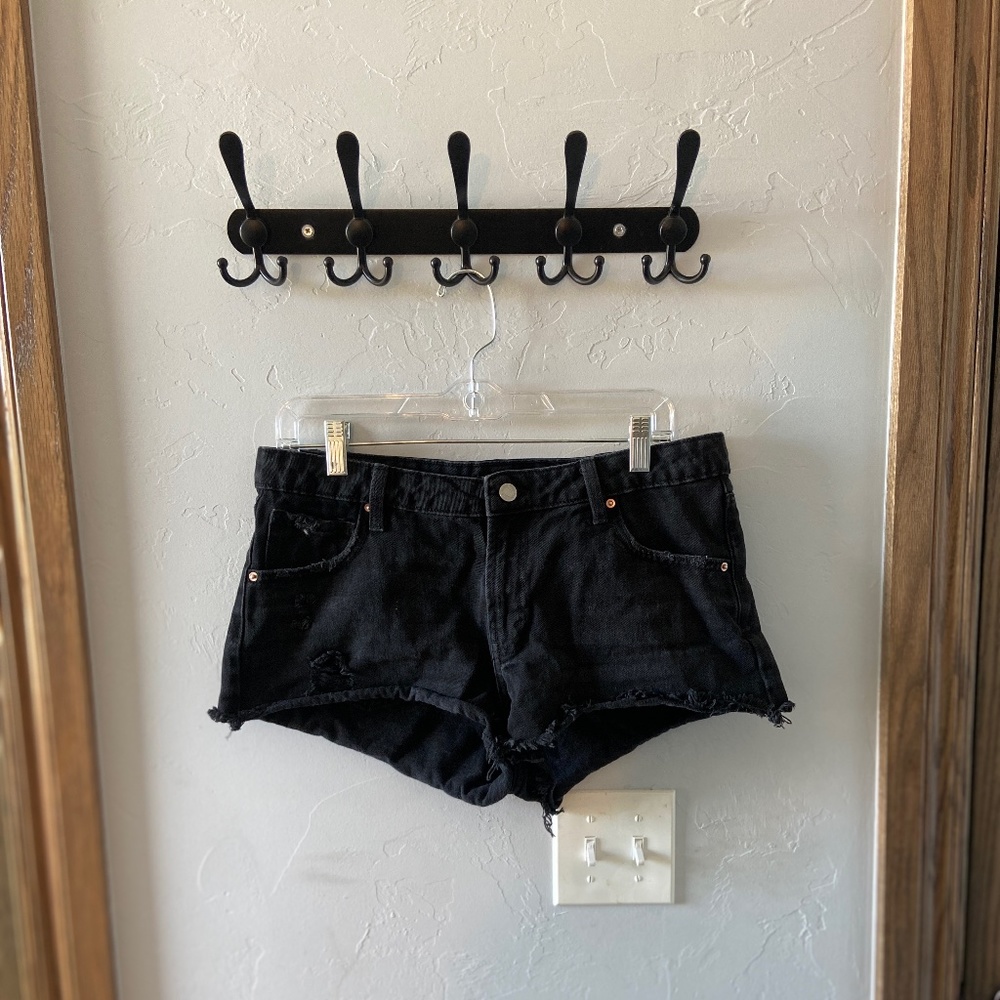 Black Low Rise Shorts